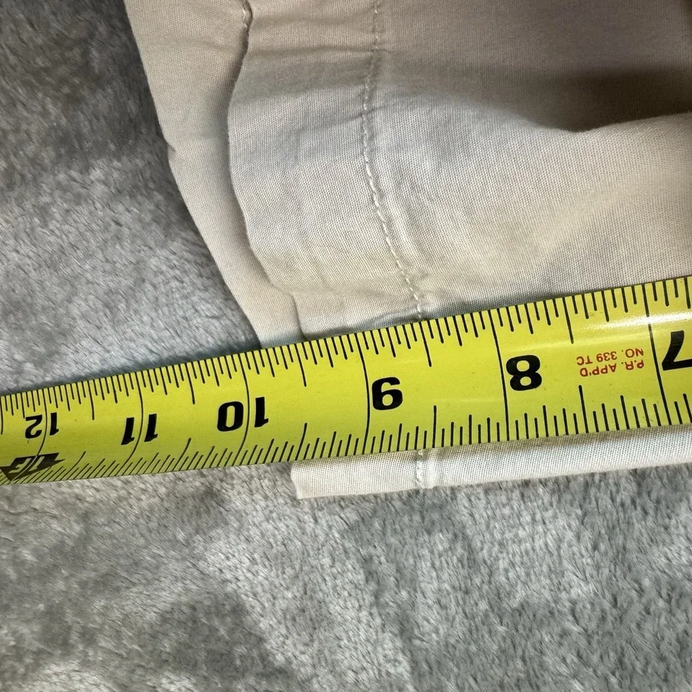 Caribbean Joe‎ Womens Shorts Size 14 Khaki Tan Flat Front Casual Mid Rise Chino